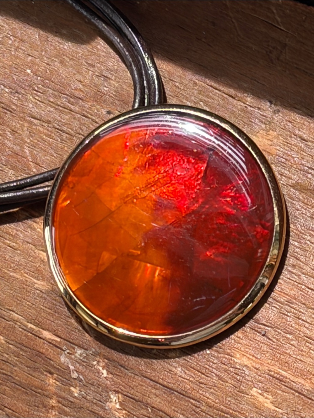 Monet cord necklace Amber gold tone 80s - Picture 6 of 6